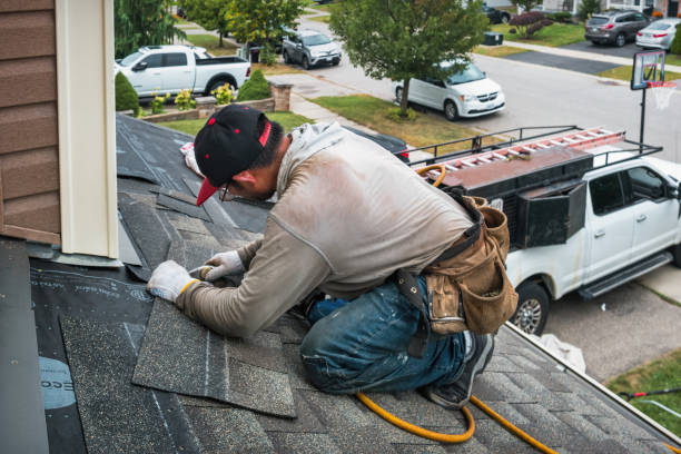Professional Roof Repair technician working in Chesterfield, NJ